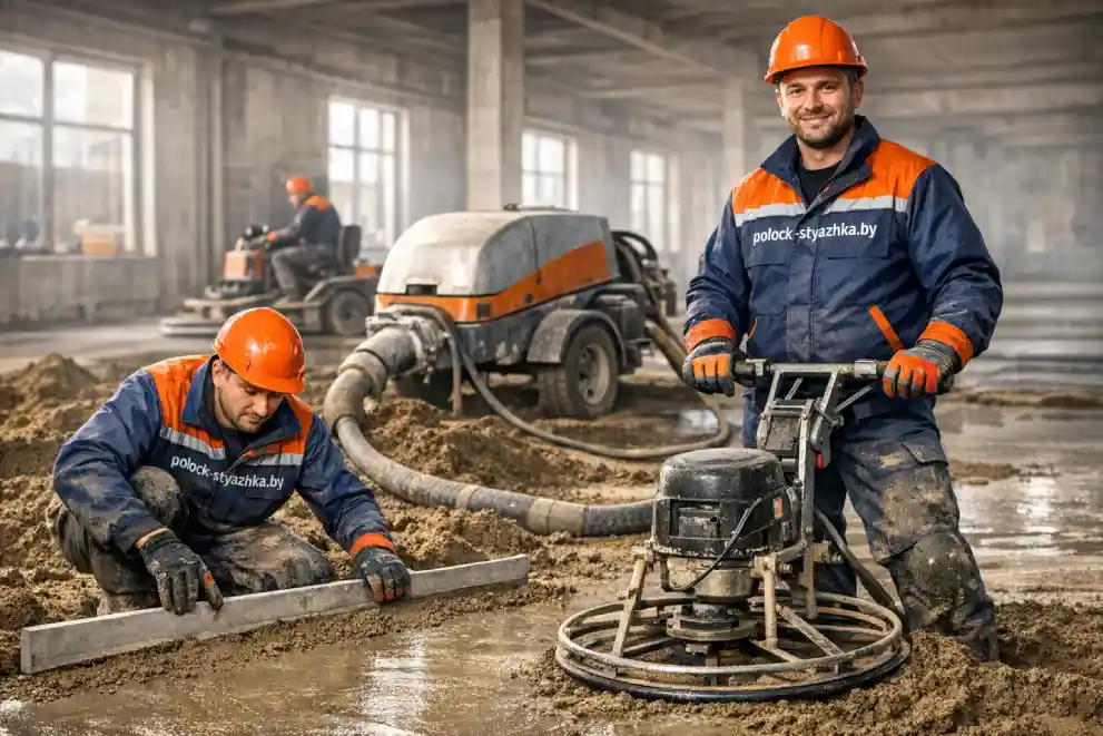 Полусухая стяжка пола — профессиональные работы в Полоцке